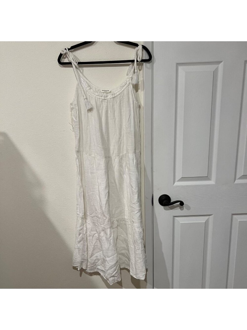 White Cotton Gauze Mini Coverup Dress Size Small NWOT